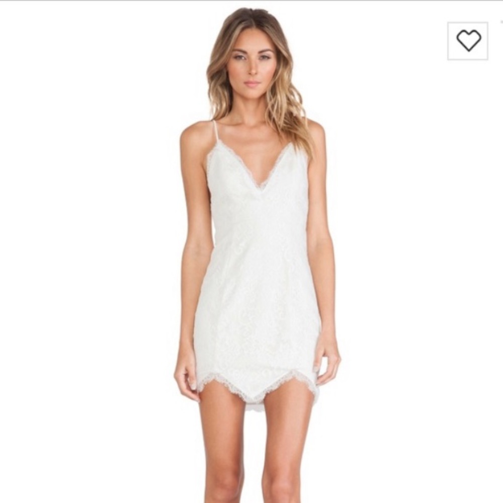 NWOT NBD White Lace Dress
